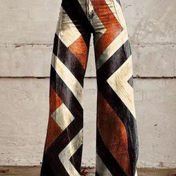 StyleCast Women Wide Leg Mid-Rise Printed Jeans-image-16