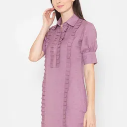 DESIGNS BY QUEEN BEE Women Puff Sleeves Shirt Dress-image-15