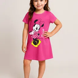 BONKIDS Women Graphic Print Round Neck A-Line Dress-image-61