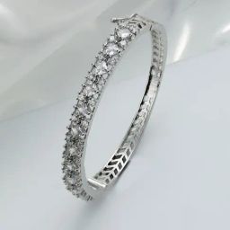Aatmana Handcrafted Silver-Plated Bangle Style Bracelet-26
