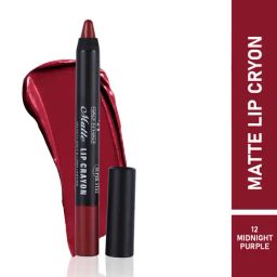 Half N Half Matte Lip Crayon 12 Midnight Purple - 3.5 gm-31