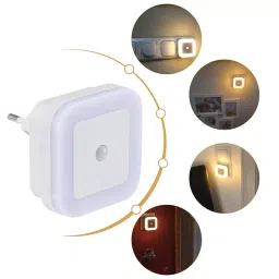 Robustt 0.02 A 0.5 W ABS Touch Smart Light Sensor Square Night Light (Pack of 10) image 2