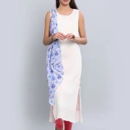 Aurelia Blue Floral Print Scarf-picture-25