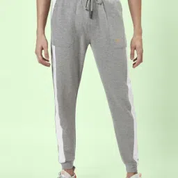 People by Pantaloons Grey Melange Slim Fit Printed Joggers-image-44