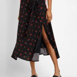 Forever 21 Black Printed A-Line Skirt-image-10