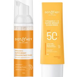 DOT & KEY Set Of Vitamin C Super Bright Face Wash 80ml & SPF 50 PA+++ Sunscreen 50g-12
