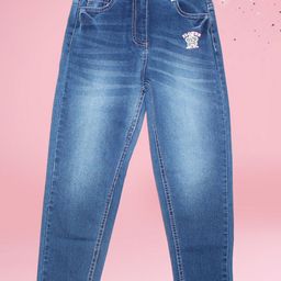 CUTECUMBER Girls Heavy Fade Embellished Stretchable Jeans-picture-40