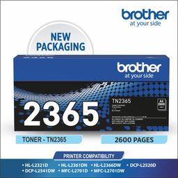 Brother Toner TN-2365 Has 2600 Pages Yield Compatible with HL-L2321D HL-L2361DN HL-L2366DW DCP-L2520D DCP-L2541DW MFC-L2701D and MFC-L2701DW image 1