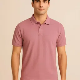 Adyavastram Men Solid Polo Collar Cotton T-shirt-picture-32