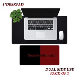 Syga Waterproof PU Desk Protector Mat - Black Red-10