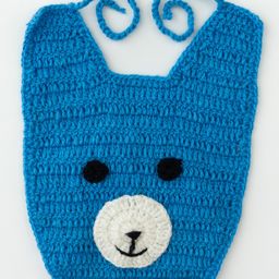 The Original Knit Teddy Design Bib - Blue-picture-12