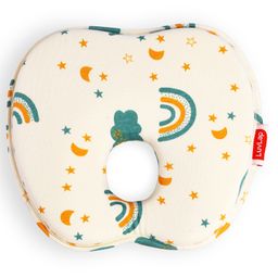 LuvLap Memory Foam Baby Head Apple Shaping Rainbow Print Pillow - Teal-1