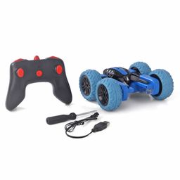 Remote Control 360° Double Sided Rotating Stunt Car - Blue-5
