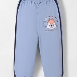 Tango Single Jersey Knit Full Length Lounge Pant with Text Print - Light Blue-image-79