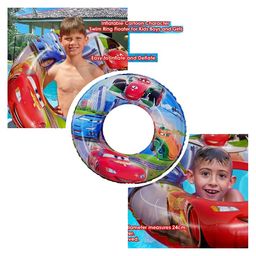 Sanjary Inflatable CAR Print Swim tube safety ring For kids size 60 cm - Color May Vary-11