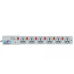 MX 6 Outlet Universal Spike Protector 5 Amp with Individual Switch 3 Meter (MX-983B) image 1