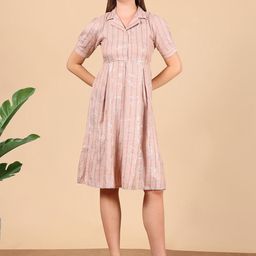 True Shape Women Print Jacquard Fit & Flare Dress-image-64