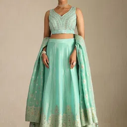 Soch Embellished Sequinned Ready to Wear Lehenga & Blouse With Dupatta-picture-25