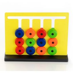 BitFeex Geometrics Alphabet Puzzle Round Rotating Puzzle Watch Montessori Slide Puzzle Shape Sorting Cube Activity Toys For Kids Pack Of 5 - Multicolour image 3