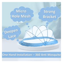 SafeMyles Bottomless Foldable Baby Mosquito Net - Blue image 4