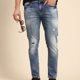 Being Human Men Cropped Fit Mildly Distressed Heavy Fade Stretchable Jeans-image-49