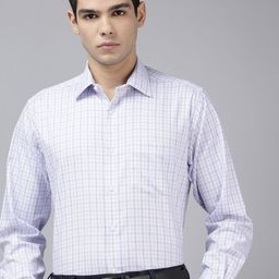 Van Heusen Custom Fit Micro Checked Pure Cotton Formal Shirt-image-22