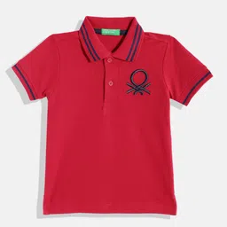 United Colors of Benetton Boys Polo Collar Pure Cotton T-shirt-image-31