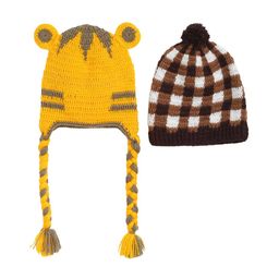 CHUTPUT Kids Set of 2 Self Design Beanies image 2