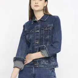 Spykar Blue Regular Fit Denim Jacket-image-60