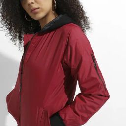 Campus Sutra Maroon Regular Fit Jacket-picture-34