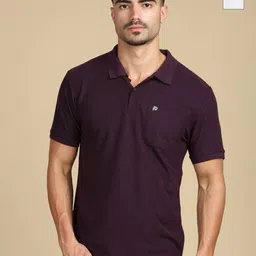 LUX PARKER Men Pack of 2 Anti Odour Solid Polo Collar Cotton T-shirts-picture-20