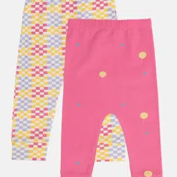 Miniklub Girls Pink & Marshmallow Regular Fit Knitted Leggings-picture-48
