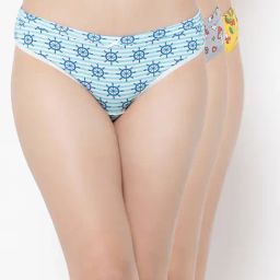 Clovia Multicolor Printed Bikini Panty - Pack of 3-image-73