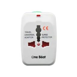 One Beat Worldwide All in One Universal Travel Adapter 1 Type C, 2 USB A Ports Adapter (White)-23