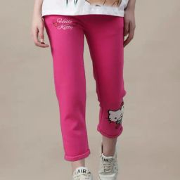Kidsville Girls Pink Printed Jogger-image-22