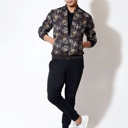 VIVEK KARUNAKARAN Men Bomber with Embroidered Jacket-19