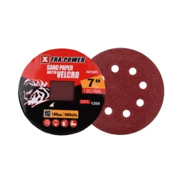 Xtra Power 180 mm #60 Grit Maroon Waterproof Sand Paper with Velcro (Pack of 500)-image-56