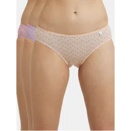 Jockey 1410 Women Medium Coverage Super Combed Cotton Bikini-Light Prints (Pack of 3)-picture-8