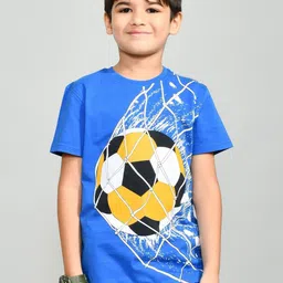 YOUMAA Boys Bio Finish Graphic Printed Round Neck Pure Cotton T-shirt-image-50
