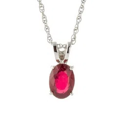 GenZcomplex Silver-Plated Ruby Stone Pendants-3