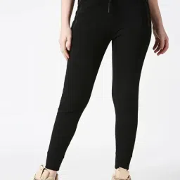 Bewakoof Black Regular Fit Joggers-image-64
