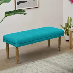 Chumbak Nawaab Maldivian Solid Teal Blue Sheesham Wood Bench-image-38