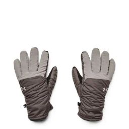 Under Armour Storm Insulated Brown Synthetic Leather Gloves - Medium-image-16