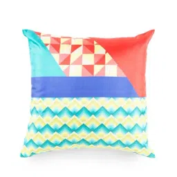 Home4U Multicolor Silk Medium Cushion Cover - Set of 1-image-11