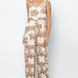 American Eagle Outfitters Brown Tropical Print Jumpsuit-picture-36