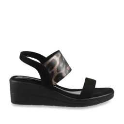 Catwalk Women's Black Sling Back Wedges-image-23