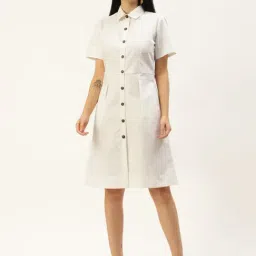 BRINNS Off White Shirt Dress-image-8