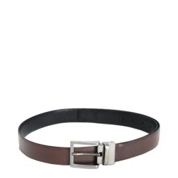 Simon Carter Black Leather Reversible Belt for Men-image-16