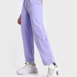 Bewakoof Purple Mid Rise Track Pants-image-71