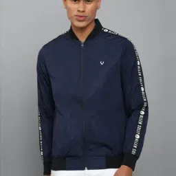 Allen Solly Sport Navy Blue Regular Fit Bomber Jacket-picture-26